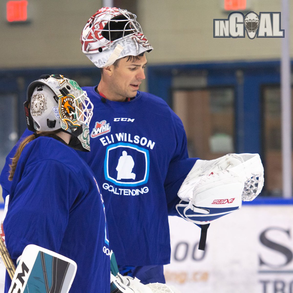 InGoalMedia's tweet photo. Why yes, Carey has switched to a 590 break in his @ccmgoalie EFlex 4 glove. Why? Is it permanent? He explains it all to a lucky camper at @eliwilsong #DayWithPrice ... and of course we'll have it all for you! #InGoalInTheRoom https://t.co/Rtl3OhlYXY