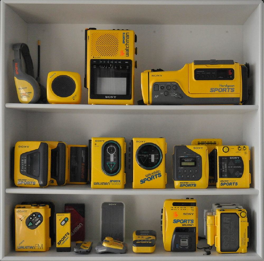 original sony walkman yellow