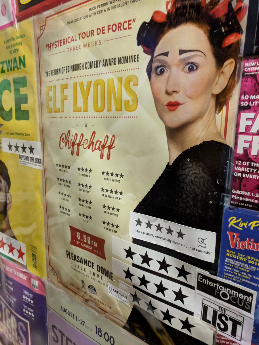 NSTheatres's tweet photo. Just spent a gloriously hilarious hour with the incomparable @elf_lyons learning about economics through the medium of dance, song and inflatable dolls in #chiffchaff @ThePleasance #NSTinEd https://t.co/l0JdxFOXsL
