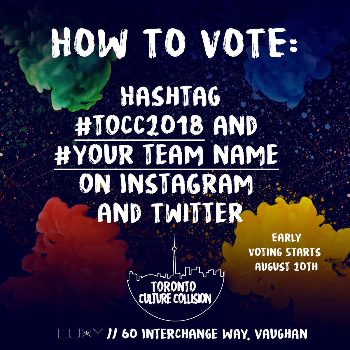 _TOCC's tweet photo. Tonight @ 12am Early Voting Starts For #TOCC2018
Send Out A Vote For Your Team By Sending Out a Tweet. See How To Below
Voting Starts @12am
#TEAMDANCEHALL #TEAMSOCA
#TEAMAFROBEATS
#TEAMHIPHOP https://t.co/RKT6OjTGAS