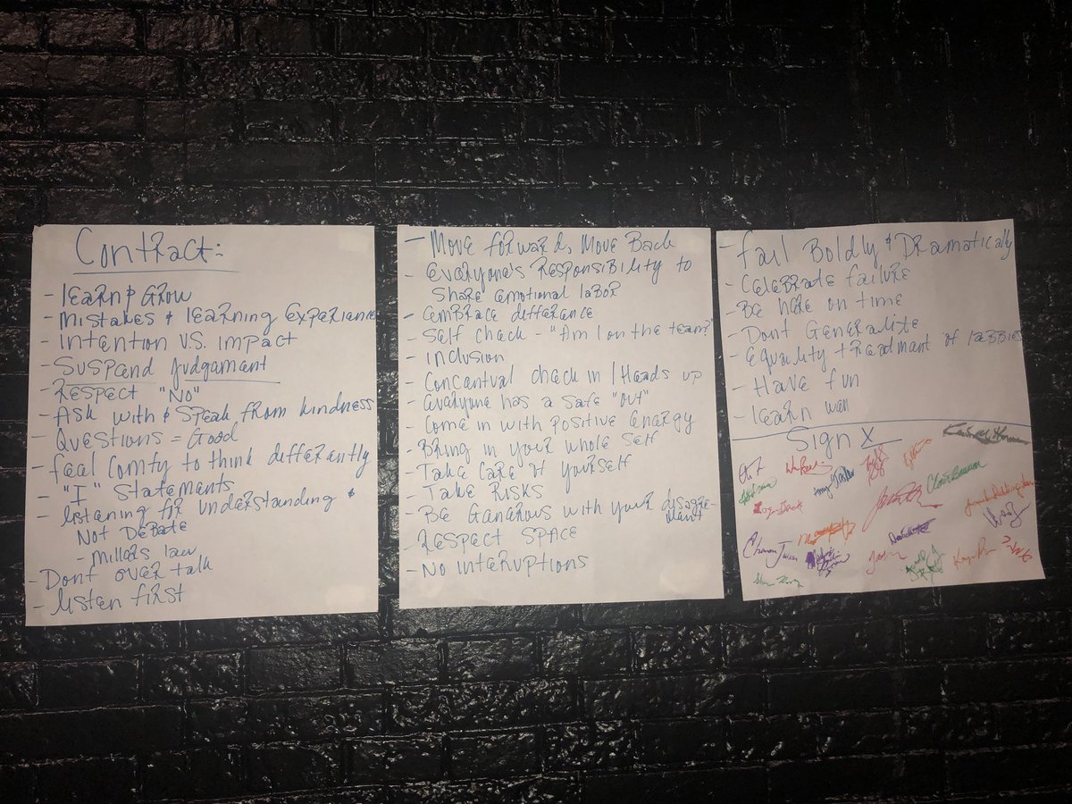 DirectorsLabCHI's tweet image. It’s all about creating a safe space. Below is our contract for the week. #allartispolitical