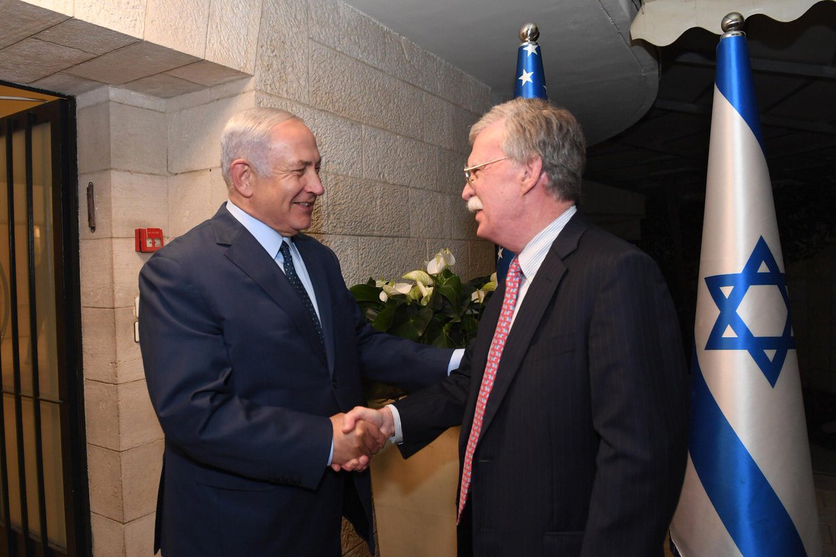 An important meeting with US National Security Adviser <a href="/AmbJohnBolton/">John Bolton</a>. John and I have been friends for many years. He is a true friend of Israel and a champion of the US-Israel alliance. Welcome to Jerusalem! 🇮🇱🇺🇸