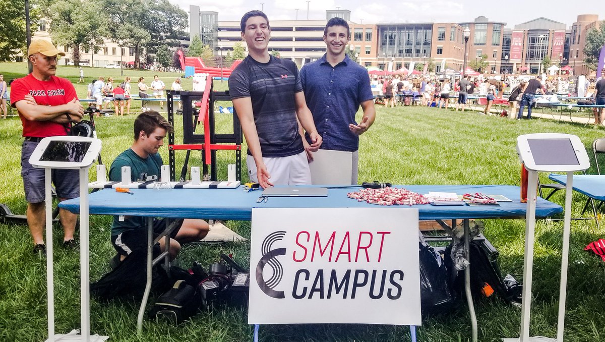 #SmartCampus on South Oval! Come get smart swag, check out <a href="/BuckeyePlastics/">Buckeye Precious Plastic</a>, and fill out a mobility survey for a chance to win a  rideshare gift card!