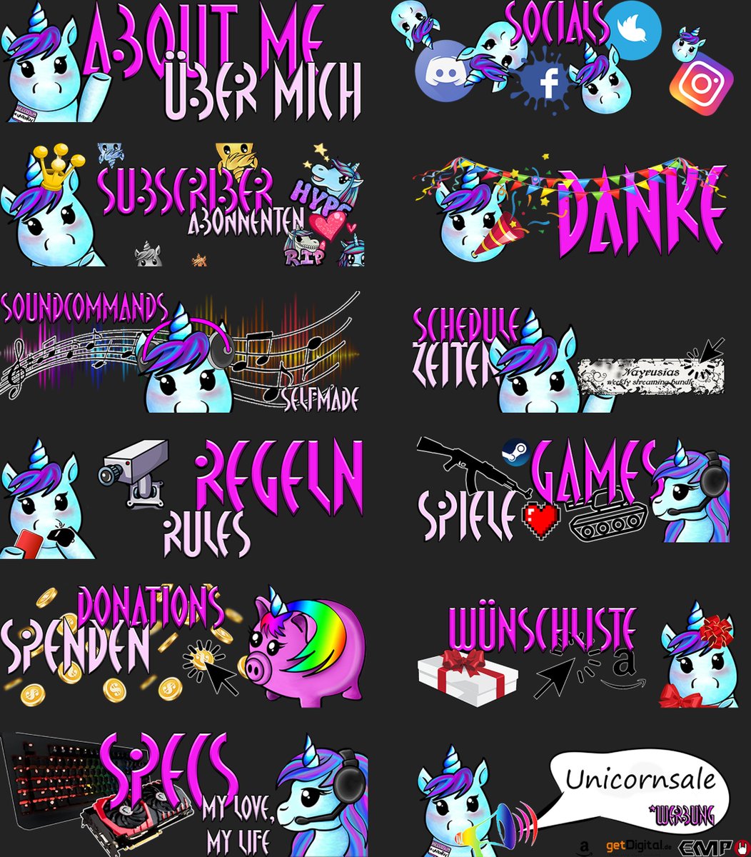 Nayrusia_'s tweet image. Das Einhorn hat die Channel in Twitch mal wieder überarbeitet. 
Was meint ihr? 
twitch.tv/nayrusia
#primenighttv #aimingbros #Channeldesign #selfmade #nichtperfektaberselten
