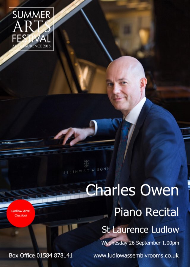 StLaurenceLud's tweet photo. We’re looking forward to welcoming @owenpiano in just over a month’s time, 26th September 1pm to inaugurate the Ludlow Festival Steinway, don’t miss this opportunity to hear our new piano and the UK Steinway ambassador live @StLaurenceLud @LudArtsClassic #piano #steinway #ludlow https://t.co/TPgEIBnWSd