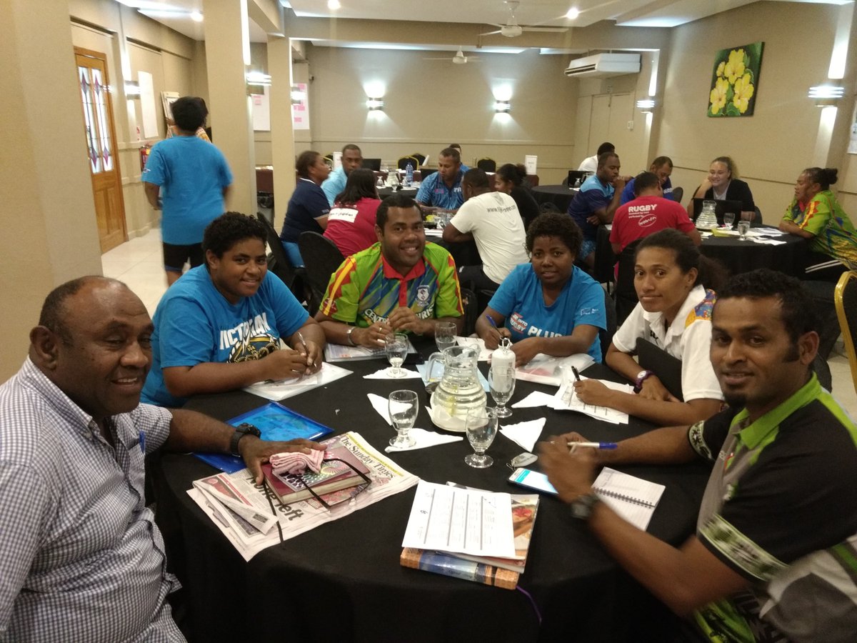 Great turn-up at gender sensitisation training for coaches in Get Into Rugby PLUS life-skills programme for girl & boy players. Regional pilot starts in Fiji working toward an #equalplayingfield. Tx co-funders @oceaniarugby & #PacPartnership via @EUPasifika @dfat @unwomenpacific