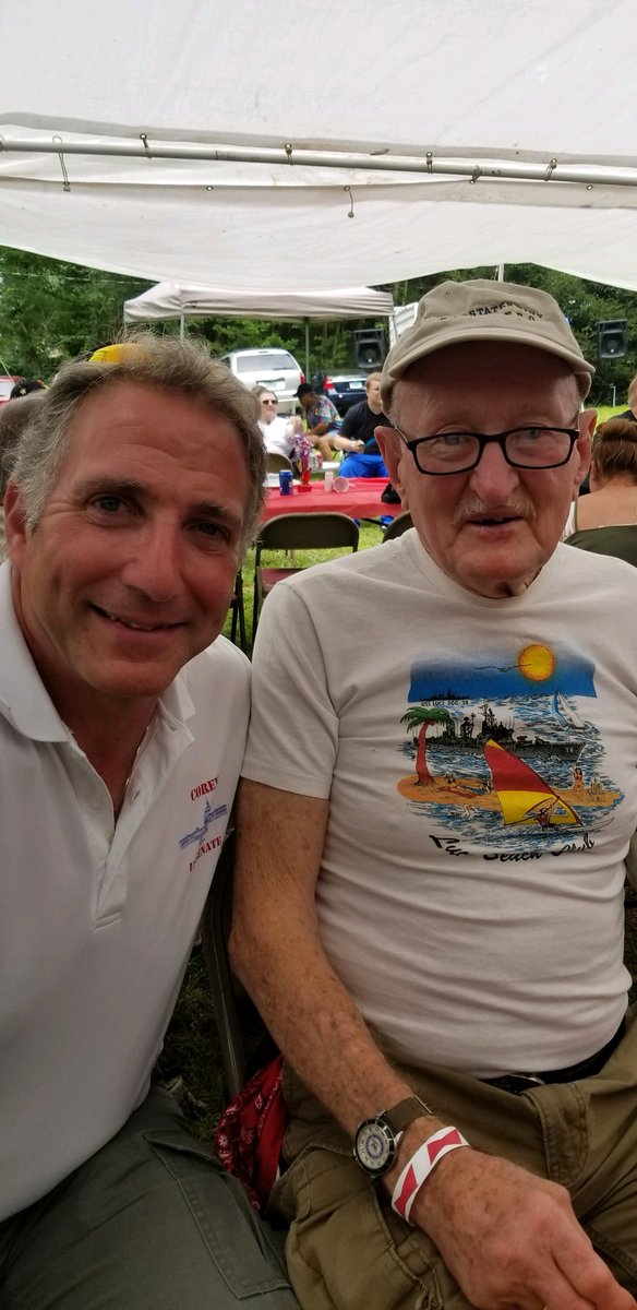 MattCoreyCT's tweet photo. I spent a nice afternoon at the @VFWHQ Post 308 Newtown CT Picnic. Great seeing #Newtown Republican Town Committee Chair, Dennis and his wife, as well as Senior Chief BT Burrows who served on the USS New Jersey next to me in Beirut. #CoreyForSenate #NewtownCT https://t.co/nFI3smgimd