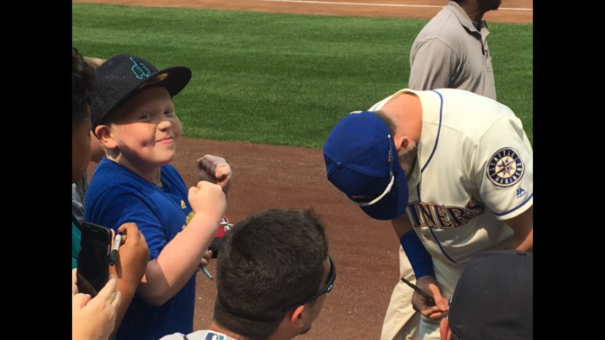 Thanks Mitch! Made this boy’s day!! #WhereIRoot #GoMariners