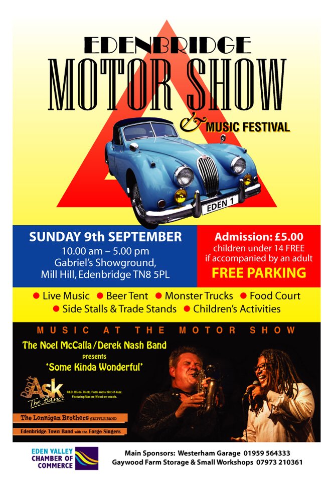 Sunday 9th September is not far away now. We have lots of car clubs, motorcycle clubs, music, stalls, food, monster trucks, mud monsters and more! See you there!