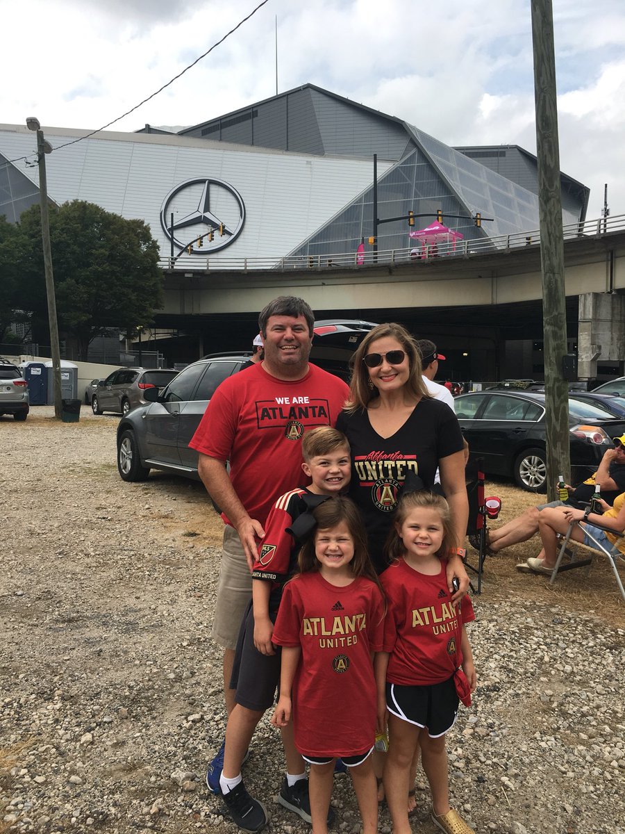 wrighttigerette's tweet photo. #coopercrew ‘s first family #ATLUTD game. #UniteAndConquer ⚽️❤️💛@cwcooper3 @ATLUTD https://t.co/mYmlZSvMrG
