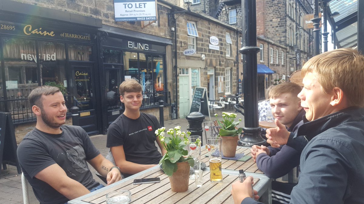 KatherineRoot's tweet image. Fab afternoon in Harrogate with my son and his mates and my good friends ....but 3 days solid drinking, is too much for this old bird !! #donein