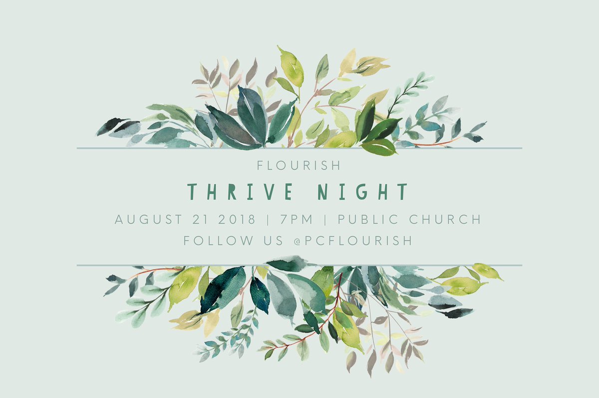 apublicchurch's tweet photo. LADIES: don’t miss Thrive Night on Tuesday! It’s a great chance for you to connect with other women in our church for encouragement + community! #thrivenight #flourish https://t.co/gvksE4Qwij