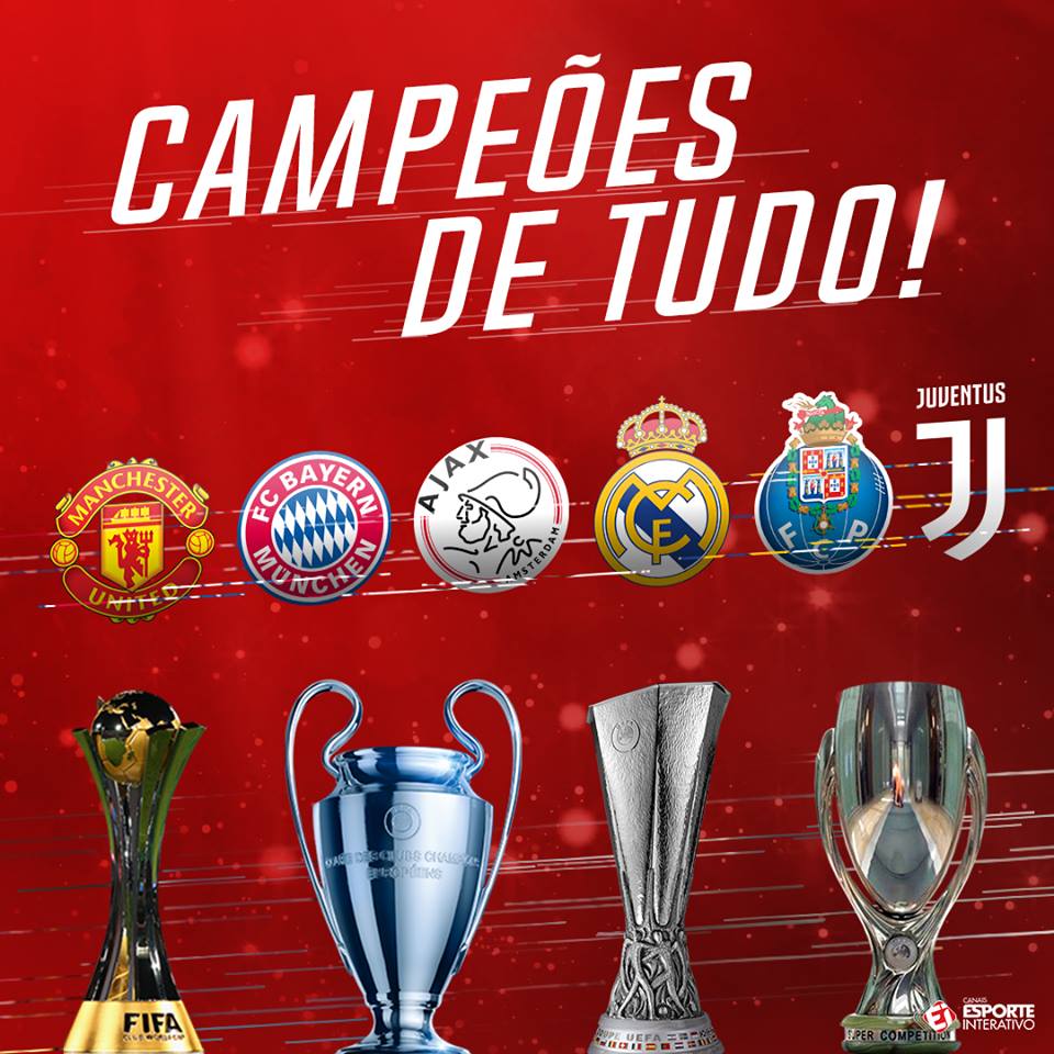 Mundial Clubes Champions League Europa League Supercopa Europa títulos nacionais possíveis MÁXIMO respeito únicos times europeus conquistaram títulos possíveis atualidade | Esporte Interativo | Scoopnest