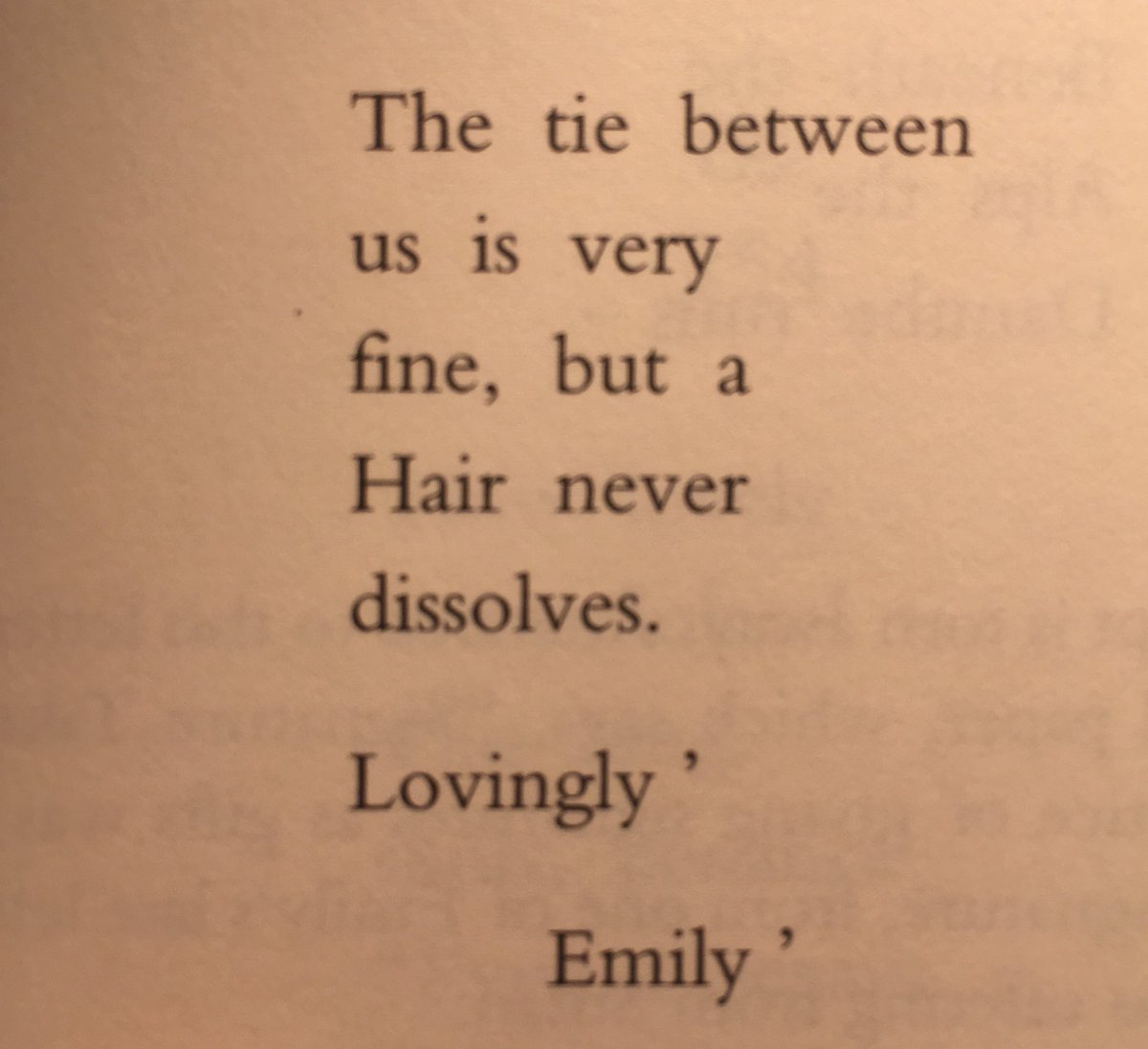 love & its tenuous connections— hairs/wires/strings 1. emily dickinson to sue gilbert, 1885 2. anne sexton, “small wire,” 1975 3. roland barthes, a lover’s discourse, 1978
