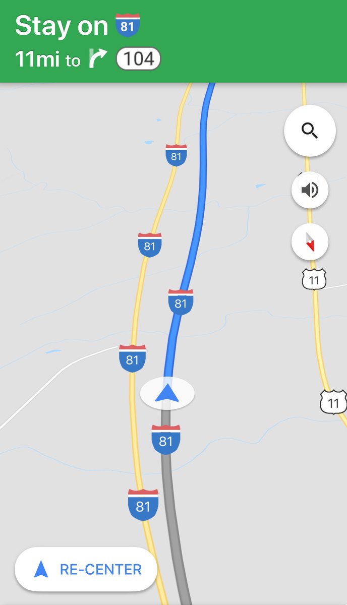 raman_bhalla's tweet image. If I was to guess, I would say this is Highway 81 #googlemaps #uiproblems
