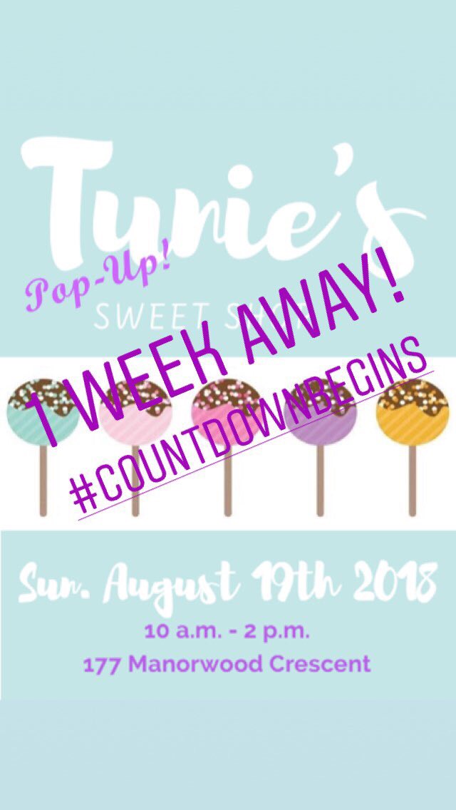 Tunie_B's tweet photo. Follow @tuniessweetshop on Twitter, FB and Insta for live feeds, photos and updates! The #countdown is on so #staytuned! 💜
#ottawa #ottawadesserts #cupcakes #bake #sugar #sweetsforeveryoccasion #cake #cakepops #cookies #cereal #613eats #613events  #desserts #chocolate #vanilla https://t.co/s0VTdrUhq7