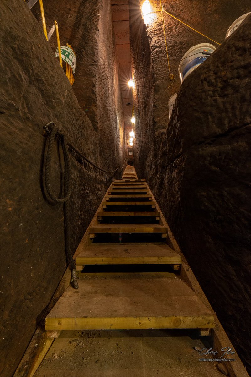 FoWT's tweet photo. ... This week also saw the completion of the staircase from the #SandstoneArch through the #Gash and down into the #BanquetingHall. The staircase was designed and built by #Volunteers Ted & John and has transformed the access down this steep sloping bedrock passage. https://t.co/shAFjn7tCi
