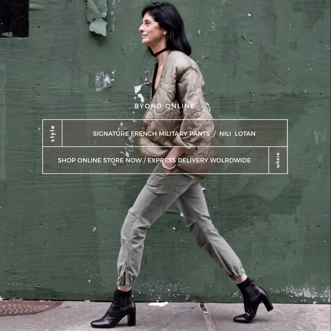 ByondOnline's tweet photo. Nili Lotan’s signature French military pants are now available online.
 ____________________________________
Shop NILI LOTAN at https://t.co/cvuCaMYglp | Delivery worldwide |
20% off on your first order.
Grab yours now!
#todayimwearing #byondonline https://t.co/TgfZpWslpk