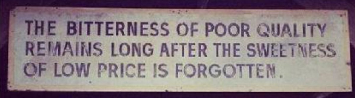Iedere kwaliteit zijn prijs #inkoop ⁦<a href="/inkoopexpertise/">Inkoopexpertise.nl</a>⁩ #pennywise #pound #foolish