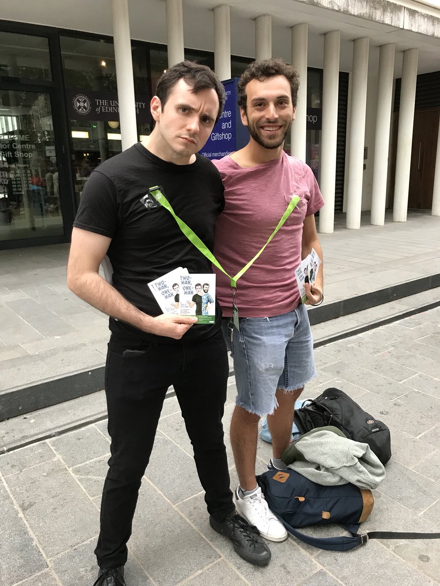 RobinWriteSmith's tweet photo. @edfringe #edfringe2018 #EdFringe #edfest

Don’t miss: TWO-MAN, ONE-MAN @GreensideVenue venue 236, @TwoManOneMan 10.05pm https://t.co/4stDpWygX1