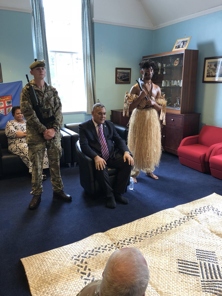 Honoured to welcome His Excellency, The High Commissioner of Fiji to a showing of @HMVoices at <a href="/ArmyatTheFringe/">Army at the Fringe</a> #ArmyAtTheFringe