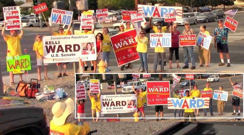 win_az18's tweet photo. WARD Waves are catching on in AZ. The PEOPLE’s choice:  .@kelliwardaz. #AZSEN #MAGA @POTUS @realDonaldTrump @foxandfriends  @ericbolling @seanhannity @IngrahamAngle @Varneyco @abc15 @CBS5AZ #WardWave https://t.co/39m7x7TjWZ