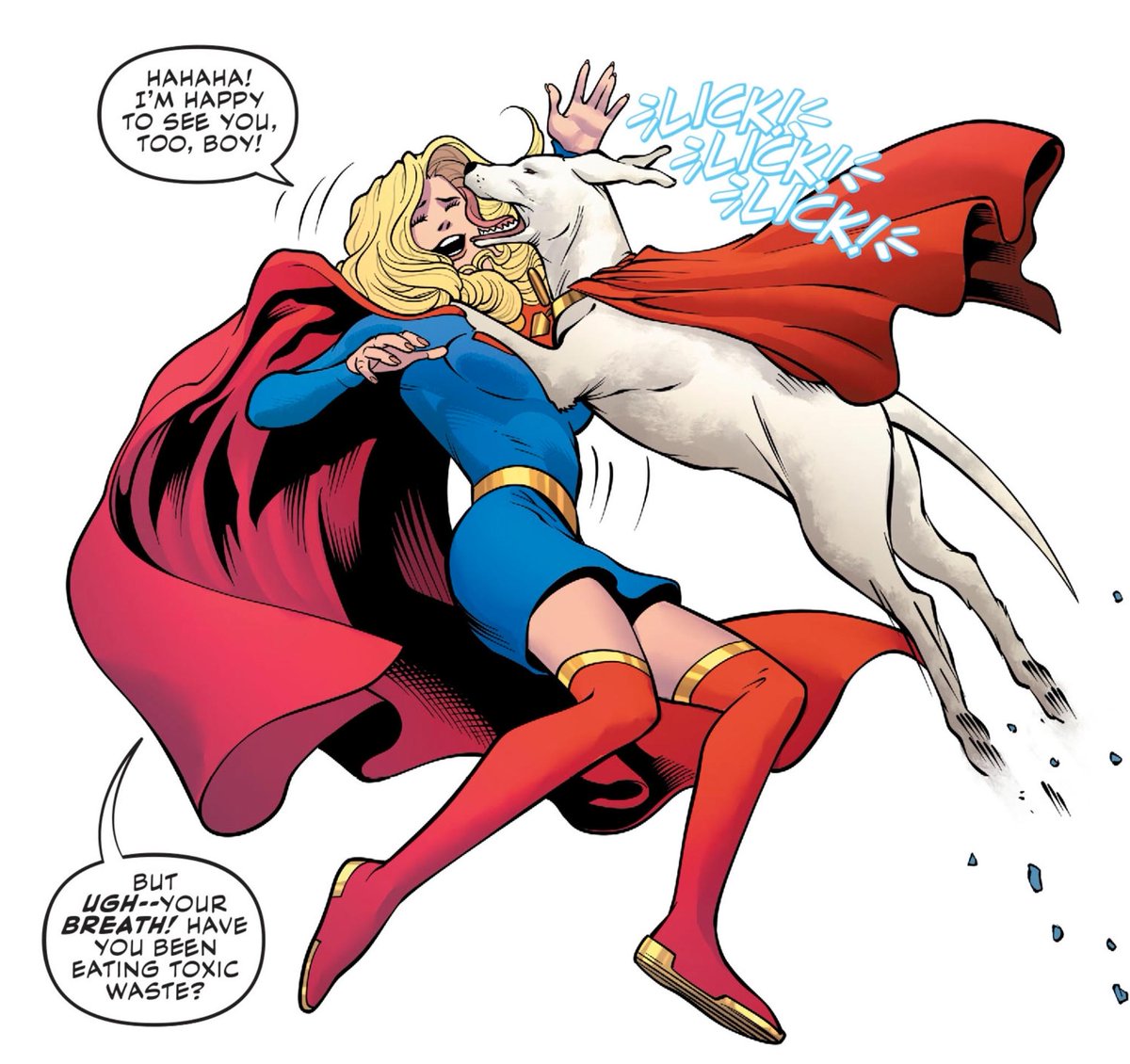 Take it easy Krypto — you and Kara are about to spend a TON of time together! What'd you think of SUPERGIRL #21?