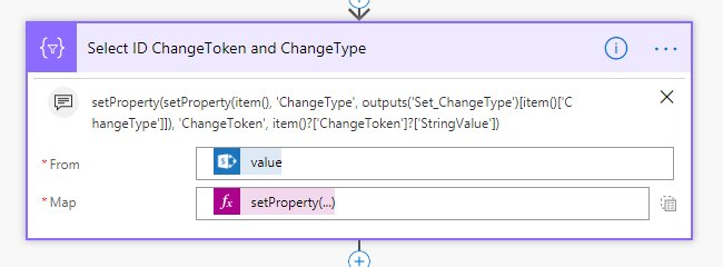Select ID ChangeToken and ChangeType