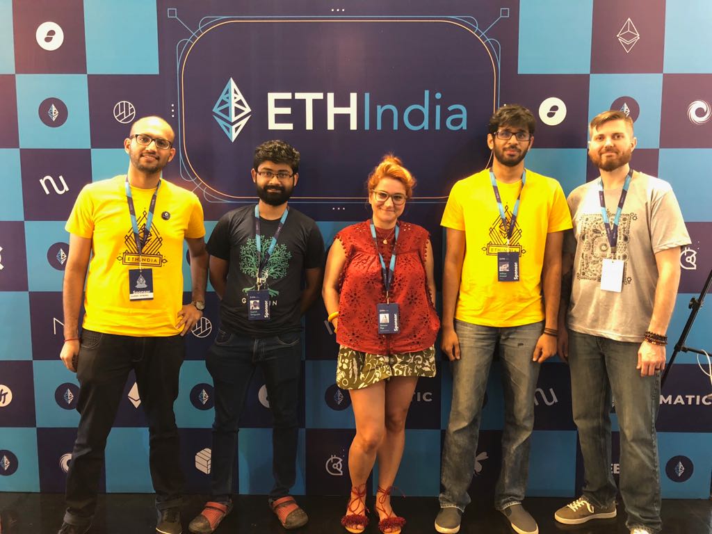 ConsenSysIndia's tweet photo. What a blast it has been at the very colourful @ethindiaco #Bangalore - can't wait for all the amazing ideas in order!

Here's to one with the crew 🤘
@ethBounties @GetGitcoin @karanambwani @Sim_Pop @thelostone_mc @Saptak013 @mbeacom https://t.co/DR5T5fWByw