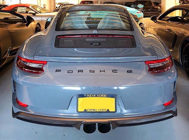 SharkWerks's tweet photo. Graphite Blue GT3 touring #sharkafied in the rear showing off the larger 100mm tips. Cheers to @doobooloo #porsche #911 #991 #gt3 #gt3touring #graphiteblue #sharkwerks https://t.co/KYPvRh0lOA https://t.co/nnhmK6KQr1