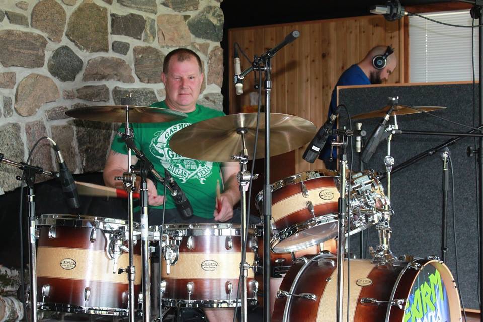 Laying down some drum tracks at <a href="/ChaletStudio/">Chalet Studio</a> with the Farm Rocks!! <a href="/MikeRosieShow/">Mike & Rosie Show we love u say it back</a> <a href="/RhythmBrewsBeer/">Rhythm&BrewsBrewing</a> <a href="/1059TheRegion/">105.9 The Region</a> <a href="/trscustomdrums/">TRS Custom Drums</a> <a href="/LongMcQuade/">Long & McQuade</a> <a href="/LongMcQuade/">Long & McQuade</a> #thefarmrocks