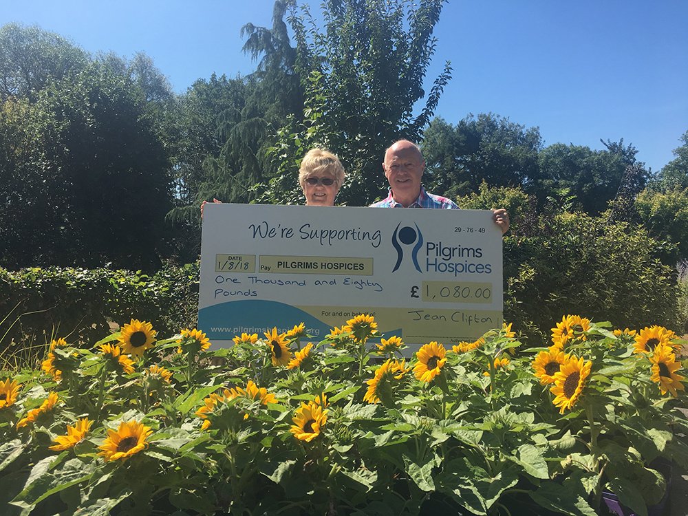 A big Pilgrims thank you to Jean and Ian Clifton who raised an amazing £1,080 for Pilgrims Hospices​ by opening up their beautiful garden for a day in aid of local hospice care. Fantastic fundraising like this helps us to continue providing our vital, compassionate care. 💙