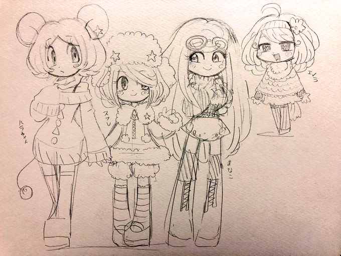 これ、相当前の絵なんたけどこの頃の感じすごくかわいくない?今の絵も気に入ってるけどこのくらいの感じまた描きたいな 