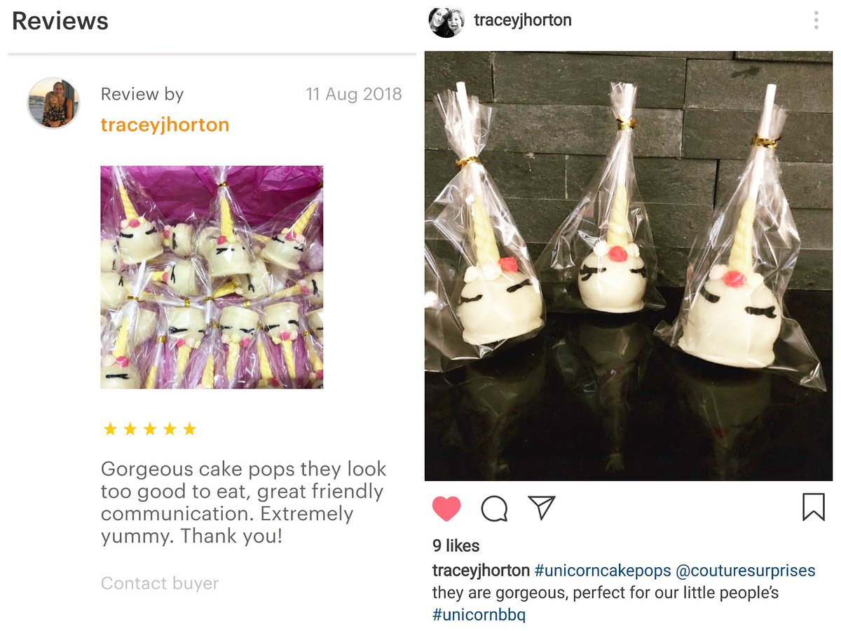 sweetCsurprise's tweet photo. 🦄Happy Customer🦄
Customer satisfaction through my sweet treats, always brings me such joy🤗
What will be your next personalised order? #customersatisfaction #cutomerfeedback
#cspops #etsy #uketsy #etsyseller #foodblogger #foodstagram #cakeblogger
#unicorncakepop
#unicorn https://t.co/rfimq55S5s