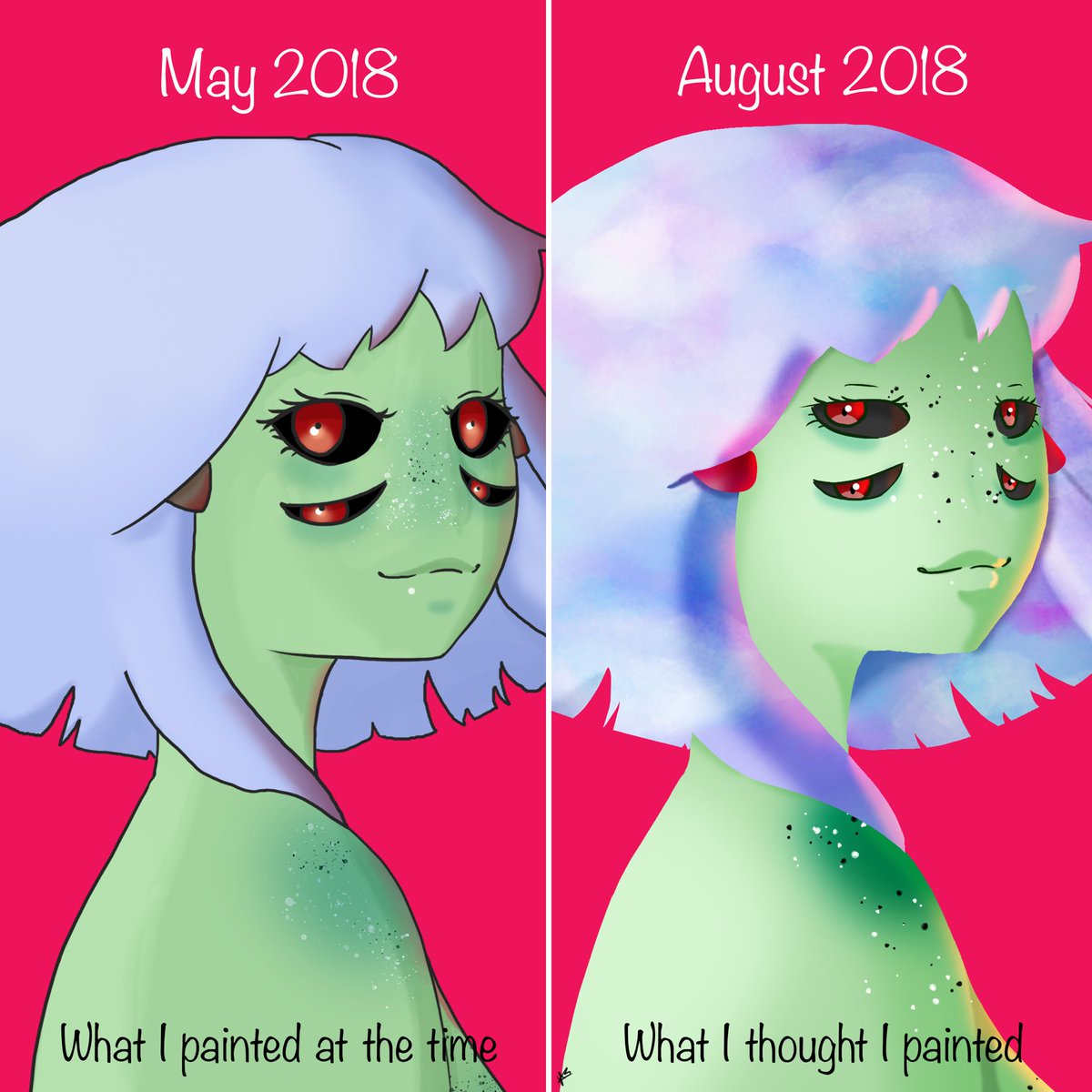 keiso_nyx's tweet image. I redrew my alien gal for #perceptiongap on Instagram 
Progress 💪 #art
