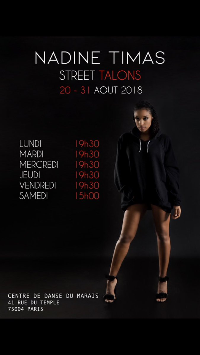 Je serai en stage fin Août au Centre du Marais. 
Pour toutes informations tarifs, PASS etc contacter le Centre du Marais au 0142775819 💋