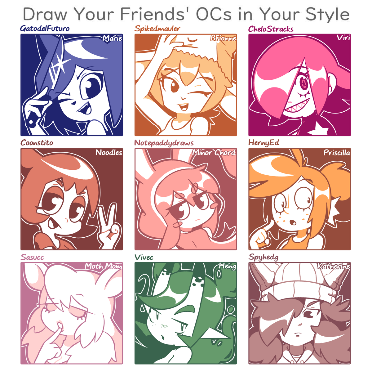 Drew my friends' OCs, this was really fun
Please go check them out! 