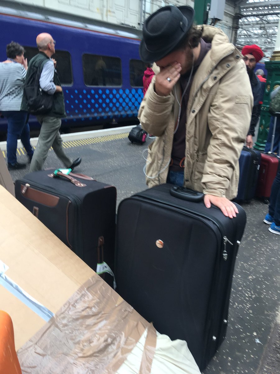 ChanceOutside's tweet image. Look how excited Brandon is that we open tomorrow! You can get half price tickets for tomorrow’s show at the Virgin Half Price Hut. Do it! #bornonamonday #edinburghfestival #intotheunknown #tiredactor