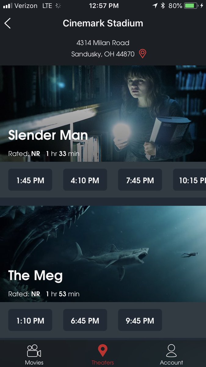 TimBlackPhoto2's tweet image. Can’t believe it...my @MoviePass actually worked! Got my ticket for the Meg! Doubt it will work next time though.