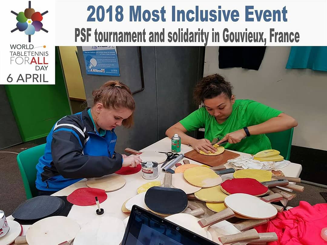 ittffoundation's tweet photo. Most inclusive events on 2018 #WTTD 🏓

Congratulations❗❗❗ #TT4ALL 🎉🏅 
✔️ Bahía Blanca live table tennis in Bahía Blanca, Argentina 🇦🇷
✔️ PSF tournament and solidarity in Gouvieux, France 🇫🇷 #tabletennis  #6april https://t.co/Ej2v7LriZu
