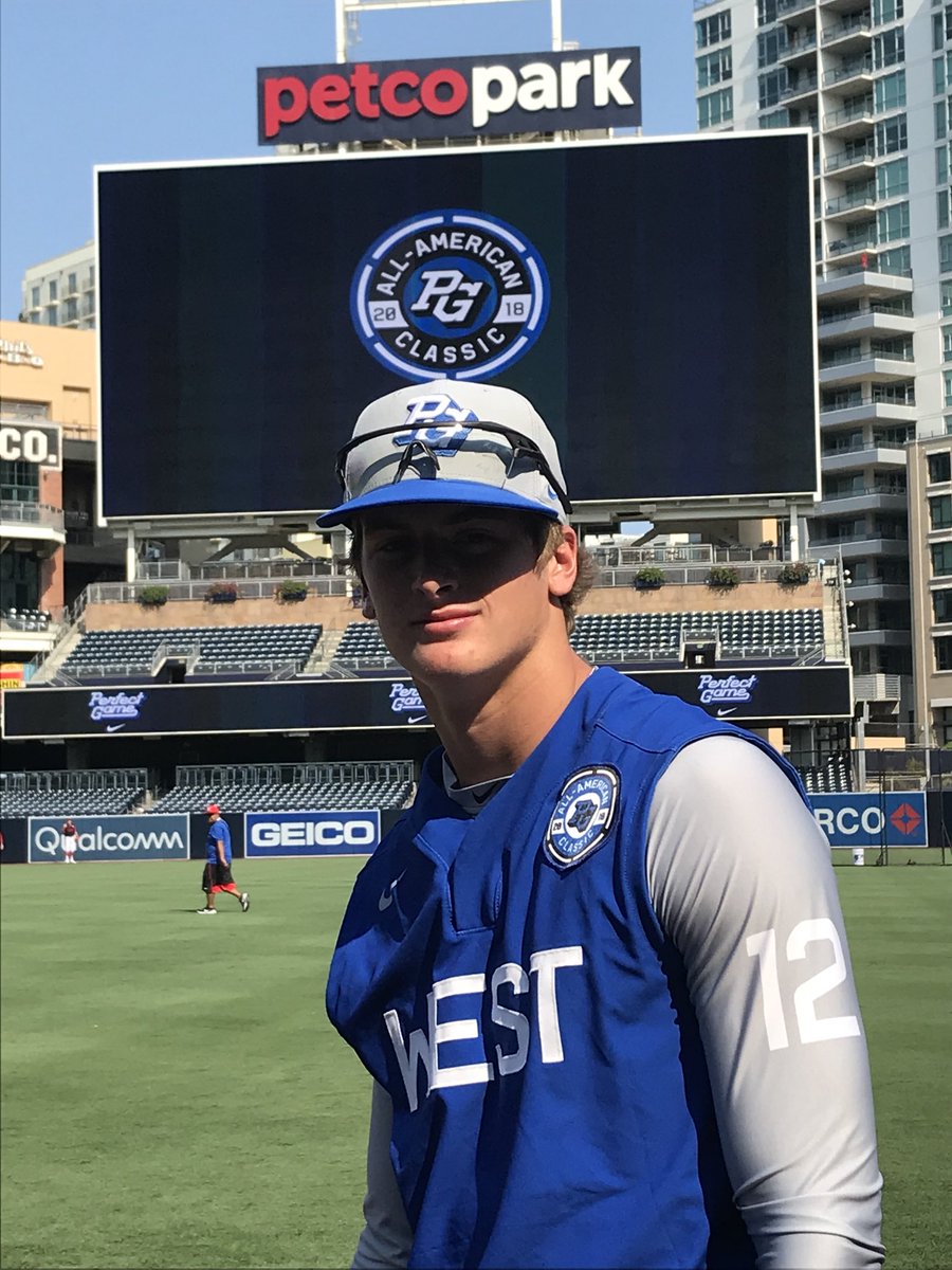 Tune in tonight!!! @QuinnPriester will pitch the 2nd inning @PetcoPark for the #westsquad #pgaac representing Cary, IL. @AthleticsCG @CaryGroveHS @CGTrojanFB So proud of you and all your hard work this summer.