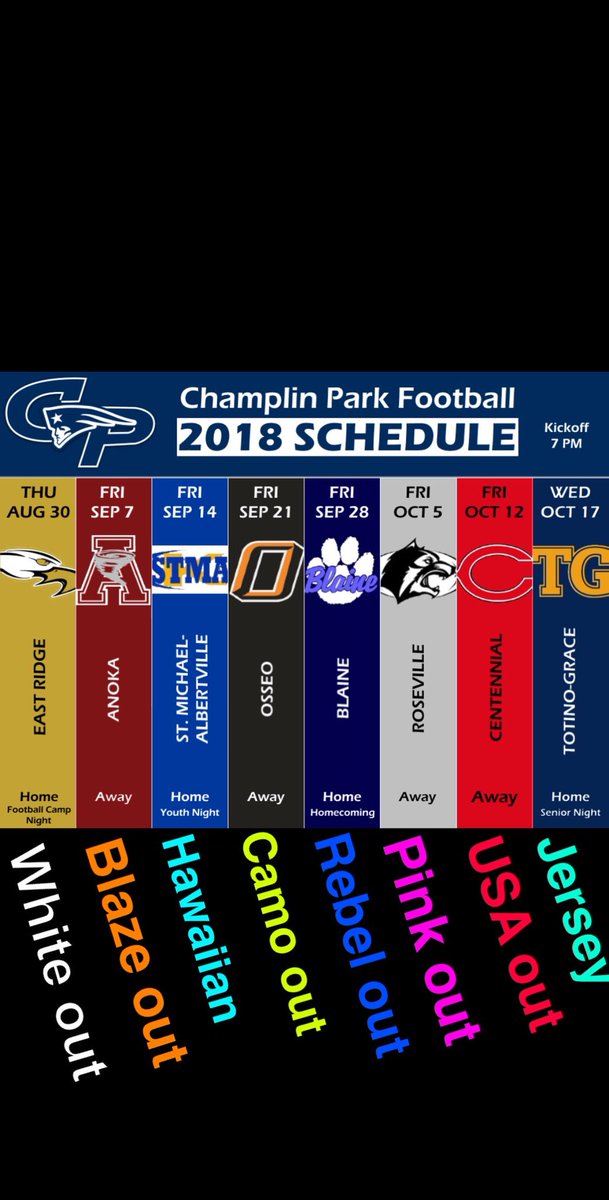 Here are the themes for this year’s CPHS football season🏈