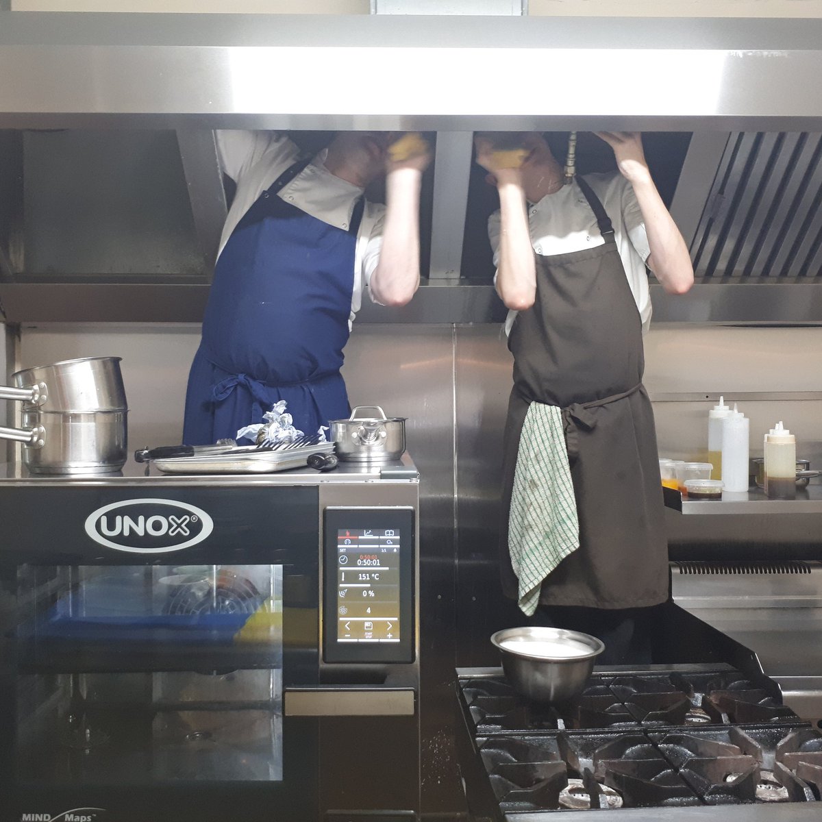 stevielanechef's tweet image. Brotherly bonding aka end of week clean down! #missedaspot #getupinthere #brotherswhocook