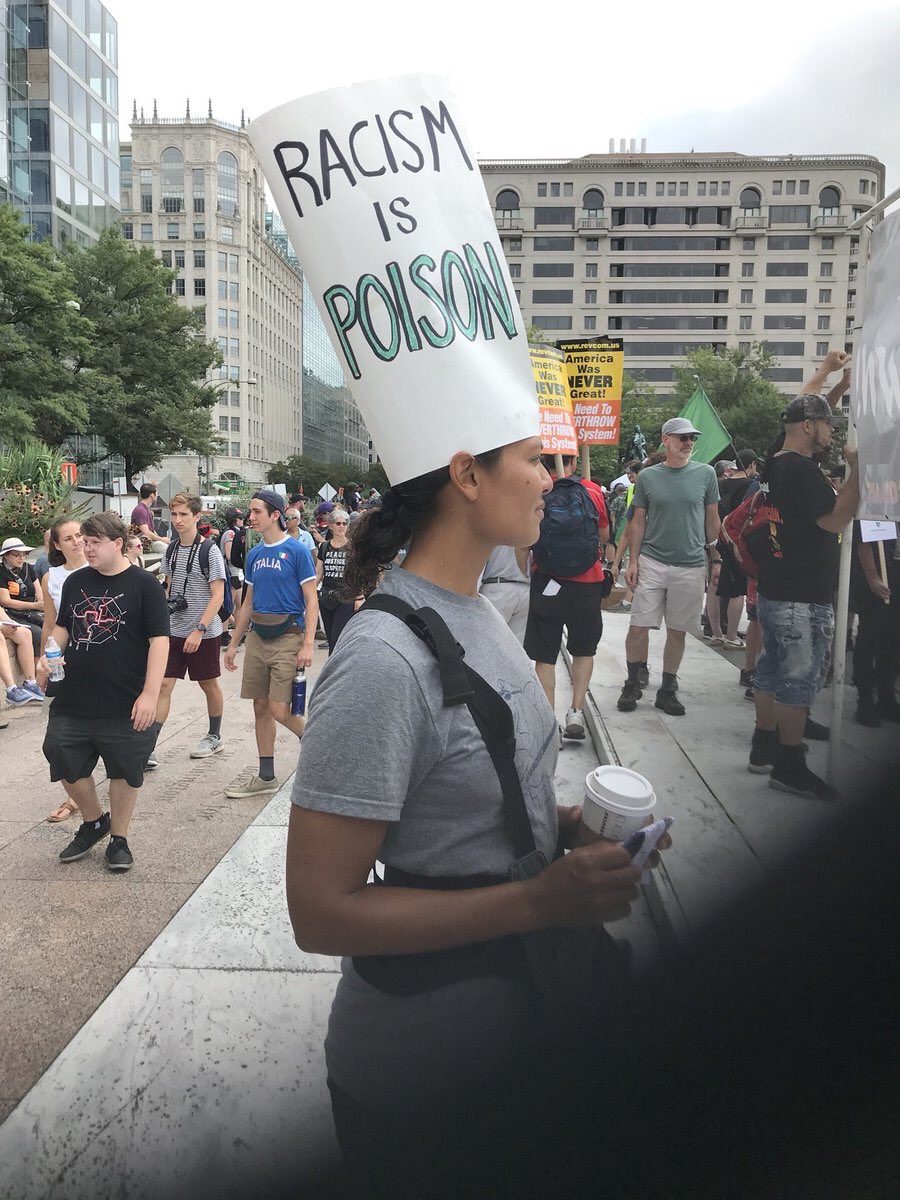 DMVFollowers's tweet photo. Counter protestors today at the #UnitetheRight Rally downtown today. (via @AndreaMcCarren)  #ShutItDownDC https://t.co/nUIperKsx7