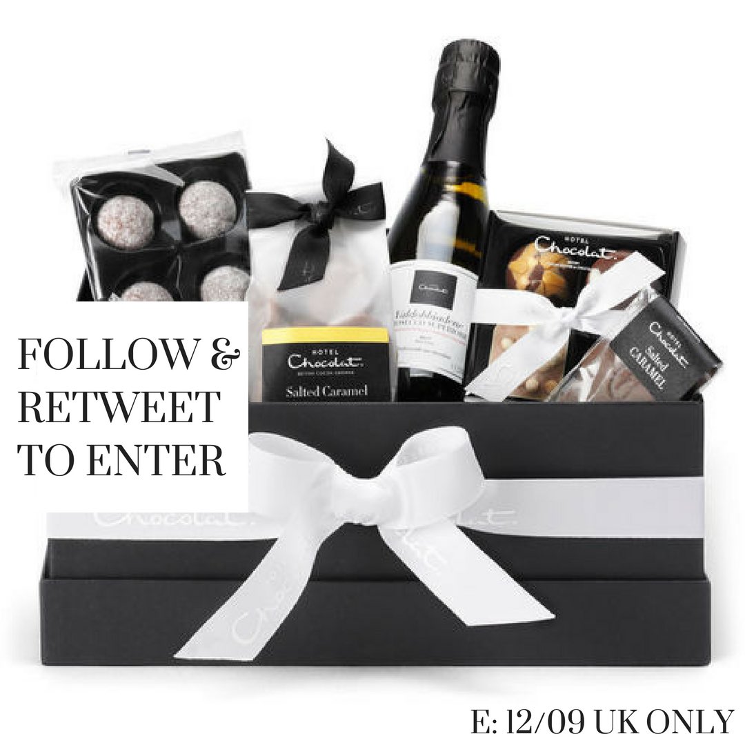 New #competition and it concerns chocolate, fizz and you 😘🥂. Follow &amp; Retweet for your chance to win a Hotel Chocolat Hamper. #giveaway