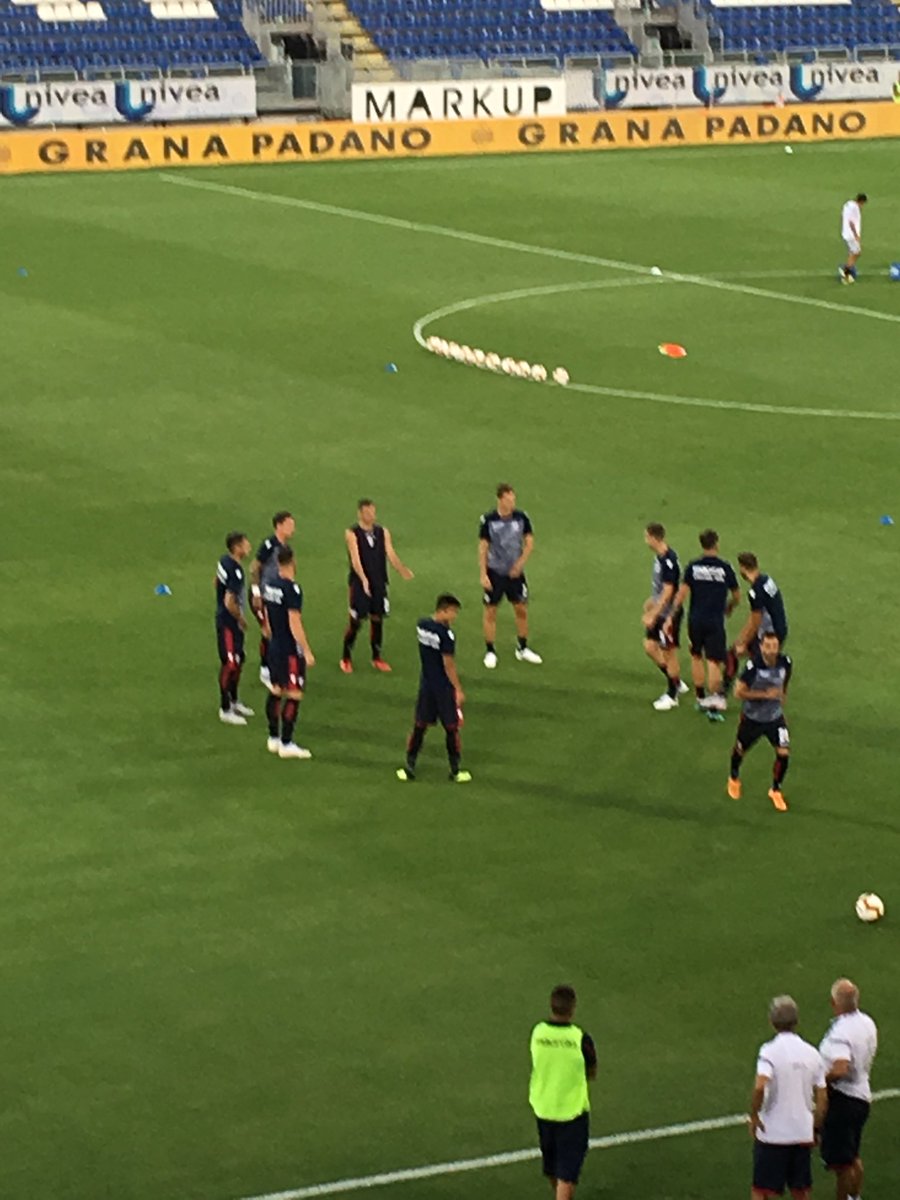 Cagliari/Palermo Riscaldamento dei nostri❤️💙