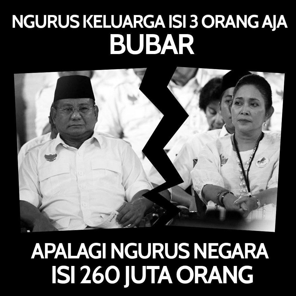 cecan_geulis's tweet photo. Terus.. lu pada mau ya,
Di pimpin orang yang urus keluarga aja gk bisa??
Gimana mau urus rakyat sebanyak 260 juta ?? 
Gw sih, ogahh.. 😎 

#SmartThink 
#2019TetapJokowi https://t.co/mx2n2xpf5B