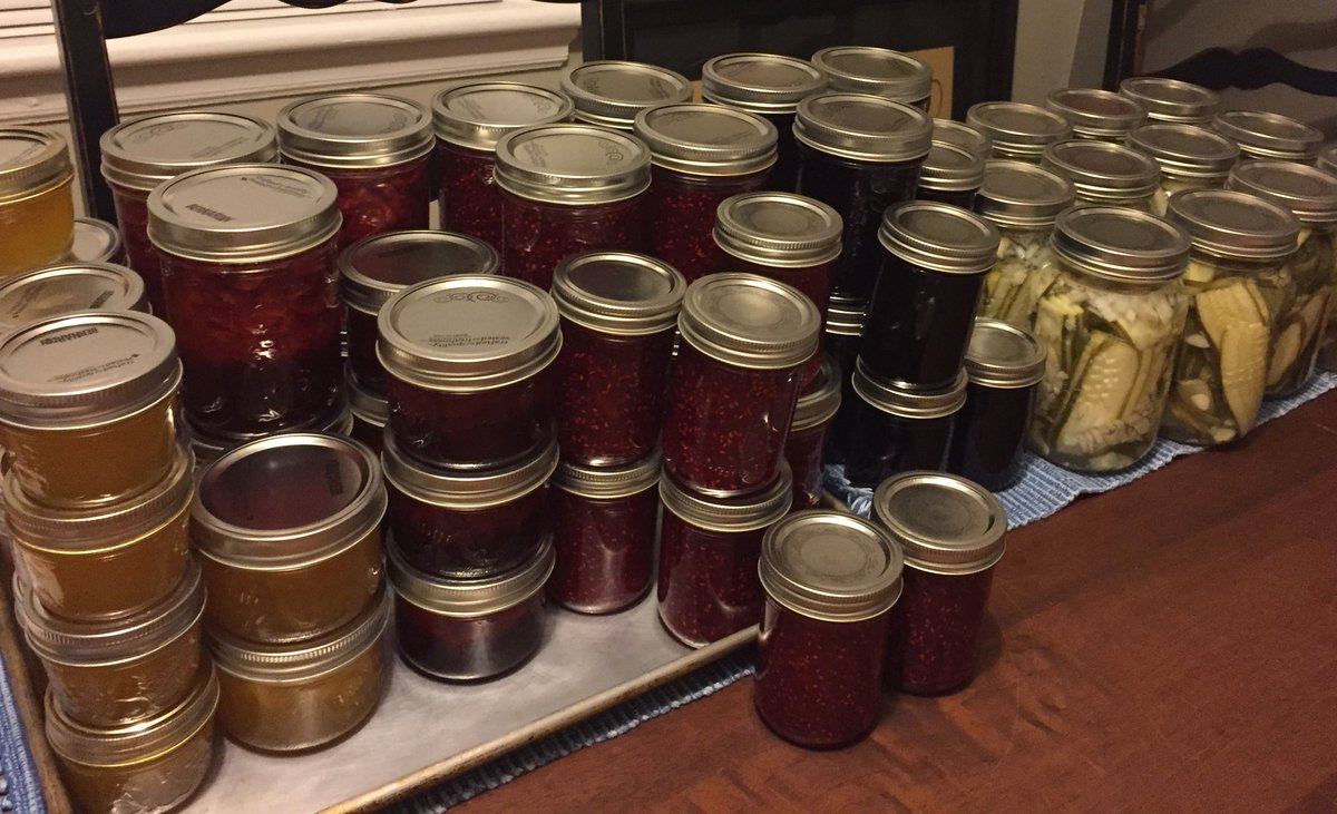 NHSPhillips's tweet photo. @OttawaMarkets just wanted to share what we were able to create in a day with produce & advice from Cleroux stall at Parkdale Mrkt! #bottledsunshine #fourtypesofjam #dillsfortheyear https://t.co/R6ane5ccB3