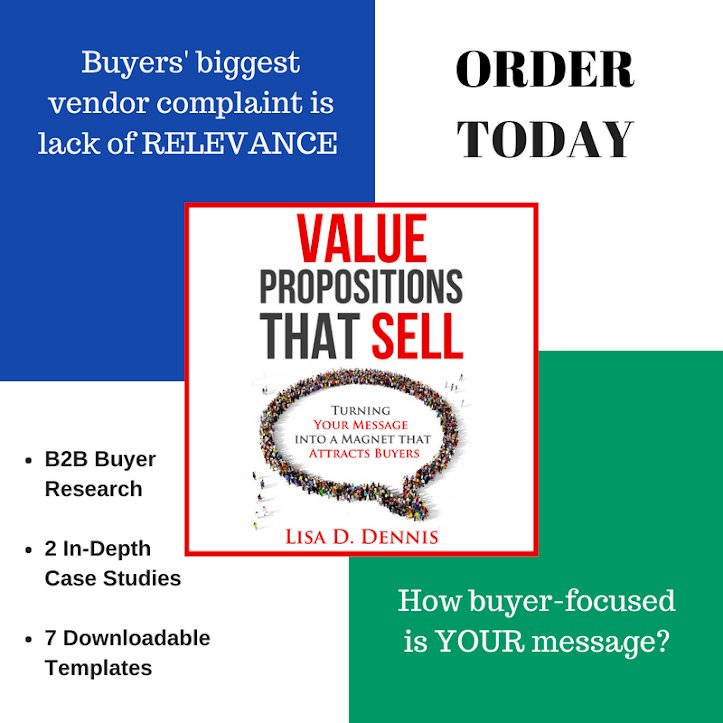 LizRHeiman's tweet photo. What's the offer that your company has to address the buyer’s specific needs? Why would a buyer select your company over the others? #ValPropsThatSell @knowledgence https://t.co/Jt2RXGyXdW https://t.co/3IzAgf2fei