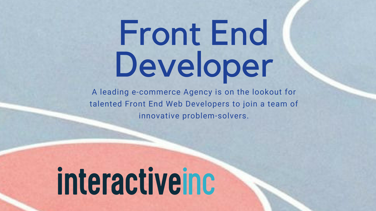 interactiveinc's tweet image. A leading e-commerce Agency is on the lookout for talented Front End Web Developers to join a team of innovative problem-solvers. #interactiveinc #webdeveloper #digitaljobs #recruitment interactiveinc.com.au/job/front-end-…